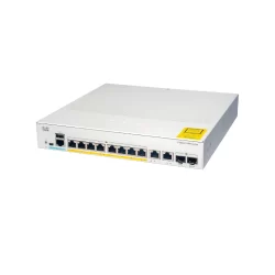 Cisco 8x 10/100/1000 Ethernet PoE+ ports and 67W PoE budget, 2x 1G SFP and RJ-45 combo uplinks